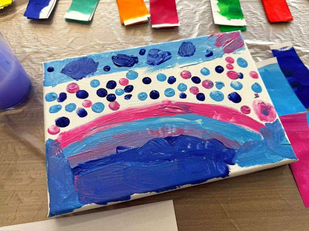 A child's work (a painting)
