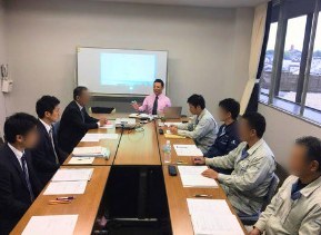 A training session for a company