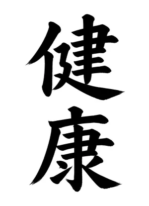 「健康」書道お手本